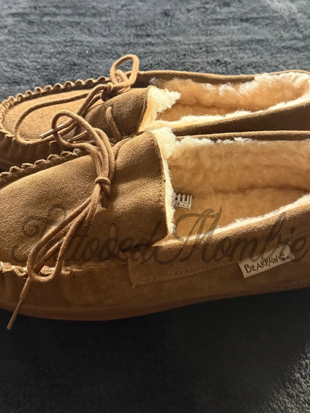 Bearpaw Men’s Brown Suede Moccasin Slippers